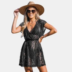Women's Crochet Drawstring Cover-Up Dress -Cupshe -Cupshe GUEST 982d1317 4625 4fee 8d95 51f2d44dbce0