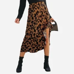 Women's Leopard Print Ruffled High Waist High Low Skirt - Cupshe -Cupshe GUEST 9c8977e8 e024 4457 995b 3540bbe15e51