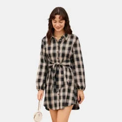 Women's Belted Plaid Mini Shirt Dress - Cupshe 17 Women's Belted Plaid Mini Shirt Dress - Cupshe -Cupshe GUEST 9d19ab5f 7f95 4e97 aac9 ae537c996bdf