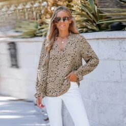 Women's Ditsy Floral Trumpet Sleeve Top - Cupshe -Cupshe GUEST 9dc29950 6c92 45af a424 dc4e3754caec