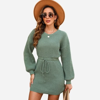 Women's Drawstring Sweater Dress - Cupshe 10 Women's Drawstring Sweater Dress - Cupshe - Image 8