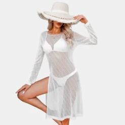 Women's Sheer Crochet Swim Cover Up Dress - Cupshe -Cupshe GUEST a04a8386 b8e6 4473 aa54 c33f2e2f9f81