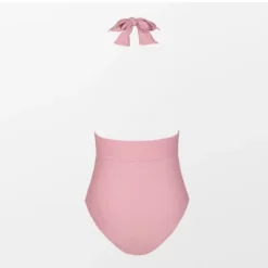 Women's Plunge Halter Backless Ruched One Piece Swimsuit - Cupshe -Cupshe GUEST a1cea665 317a 43c5 a12b 86b150343572