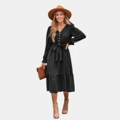 Women's Clip Dot Belted A-Line Midi Dress - Cupshe -Cupshe GUEST a229a4b1 cdba 47aa 83fe eb779f3a7aea