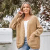 Women's Open-Front Chunky Knit Cardigan - Cupshe -Cupshe GUEST a26b43ce d3d6 452d 8bce 0c6c358e4da5