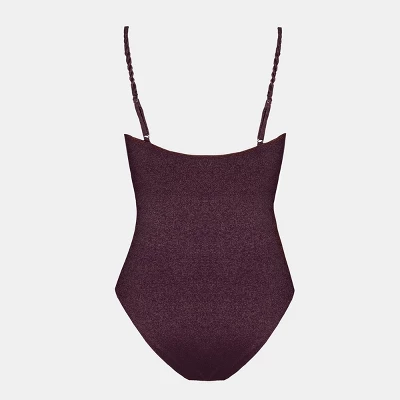 Women's Square Neck Shiny One Piece Swimsuit - Cupshe 4 Women's Square Neck Shiny One Piece Swimsuit - Cupshe - Image 2