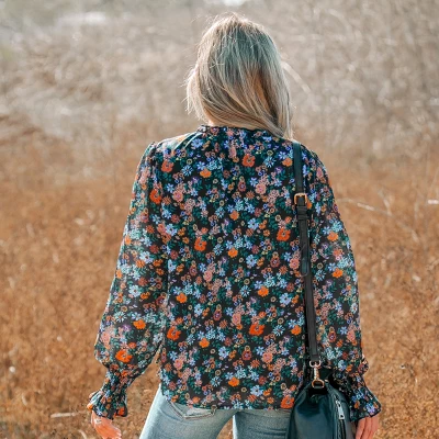 Women's Ditsy Floral Print Smocked Top - Cupshe 6 Women's Ditsy Floral Print Smocked Top - Cupshe - Image 4