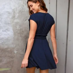 Women's Smocked Surplice Mini Dress -Cupshe -Cupshe GUEST a5cea4aa 3417 4d3b bc09 10382acef71c