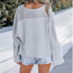 Women's Rib Cutout Oversized Sweater - Cupshe -Cupshe GUEST a6d031ee 3632 4cca b4e5 78b13e49ba4f
