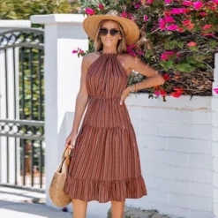 Women's Striped Ruffled Midi Dress - Cupshe 13 Women's Striped Ruffled Midi Dress - Cupshe -Cupshe GUEST a73be813 ccbc 4454 8159 44e672f2804d