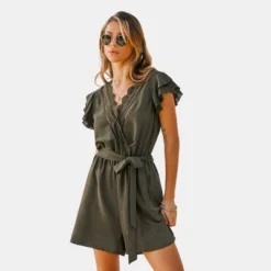 Women's Scalloped Lace Ruffled Belted Romper - Cupshe -Cupshe GUEST ab149757 5263 44f8 b32d 153781f2ad1a