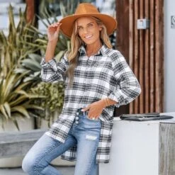 Women's Plaid Button-Front Flannel Shirt - Cupshe 13 Women's Plaid Button-Front Flannel Shirt - Cupshe -Cupshe GUEST acca04da d5e0 45e5 9725 4c19baca23c8