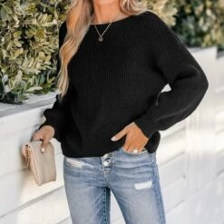 Women's Onyx Chunky Knit Sweater - Cupshe 12 Women's Onyx Chunky Knit Sweater - Cupshe -Cupshe GUEST ace2303f cb26 4e65 8e94 6683fdcf9ed9