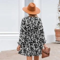 Women's Floral Print V-Neck Smocked Mini Dress - Cupshe -Cupshe GUEST b0d189b6 2070 468c 9667 30600ff10f0a