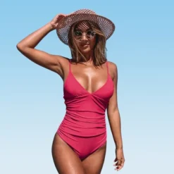 Women's Bright Day Shirring One Piece Swimsuit -Cupshe -Cupshe GUEST b146f478 d2ae 4591 8e7e 330766d62e88