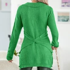 Women's Warm Hugs Rib V-Neck Wrap Sweater - Cupshe -Cupshe GUEST b3ebf189 64bb 4715 9505 5bea987ebc69