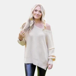 Women's Cooler Daze Drop Sleeve Sweater - Cupshe -Cupshe GUEST b5667388 661b 4fcd aef6 65c927bac7bb