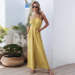 Women's O-Ring Halter Wide Leg Jumpsuit - Cupshe -Cupshe GUEST b5899872 6a6f 469f b5ca 20f9206327e0