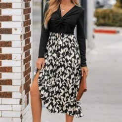 Women's Leopard Print Long Sleeve Dress - Cupshe -Cupshe GUEST b5c45000 67cf 488e 93d0 47750f26619d