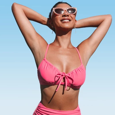 Women's Tunneled Pink Bralette Bikini Top - Cupshe 10 Women's Tunneled Pink Bralette Bikini Top - Cupshe - Image 8