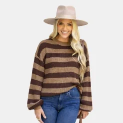 Women's Classic Cozy Striped Rib Sweater - Cupshe -Cupshe GUEST b8f692eb ab04 4d4b b12e 623e33ee46b1