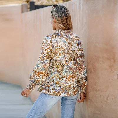 Women's Paisley Print Lace-Up Front Top - Cupshe 6 Women's Paisley Print Lace-Up Front Top - Cupshe - Image 4