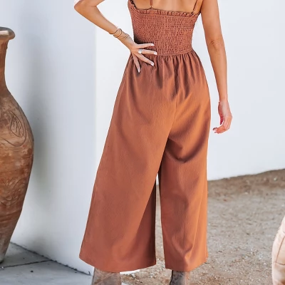 Women's Smocked Cami Jumpsuit - Cupshe 6 Women's Smocked Cami Jumpsuit - Cupshe - Image 4