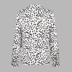 Women's Long Sleeve Shirts Blouse Animal Print Tops - Cupshe -White/Black -Cupshe GUEST bbe2e113 105d 420f a777 c9a385dfd86e