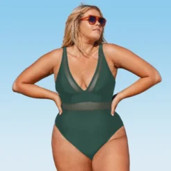 Women's Plus Size V Neck Mesh Sheer One Piece Swimsuit -Cupshe 19 Women's Plus Size V Neck Mesh Sheer One Piece Swimsuit -Cupshe -Cupshe GUEST bd041c96 b436 4a8c 8618 5653c73b6bb1