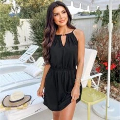 Women's Onyx Beaded Cutout Mini Dress - Cupshe -Cupshe GUEST be47b6e9 5239 48ad a1fd 9d3deb32bf8a