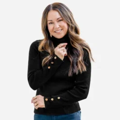 Women's Rib Turtleneck Fitted Sweater - Cupshe -Cupshe GUEST be6ab566 0eb7 4394 8d6b bdda6a69ab38