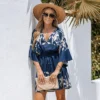 Women's Floral Dolman Sleeve Loose Drawstring Dress - Cupshe -Cupshe GUEST bf94e8a6 6ff6 4c5c 97ca c4ff9dd1ea1a