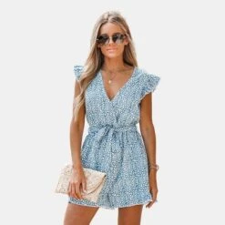 Women's Belted Leopard Print Short Romper -Cupshe -Cupshe GUEST bfc3c791 56a9 41bb 94b2 1ad6ecc696b4