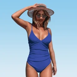 Women's Bright Day Shirring One Piece Swimsuit -Cupshe -Cupshe GUEST bfec0d80 d86b 41c4 8d72 1e4144673f2b