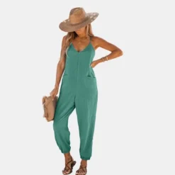 Women's V-Neck Cami Jogger Jumpsuit - Cupshe -Cupshe GUEST c1fa1088 859a 447c 9c62 18fa461683c4