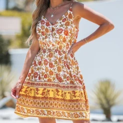 Women's Floral Print Cami A-Line Dress - Cupshe -Cupshe GUEST c3dd74b1 e9e6 4bfb bf09 5ae2ea54e307