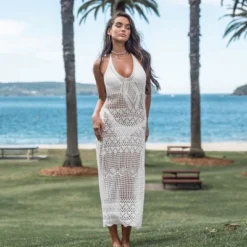 Women's Crochet Halter Cover-Up Dress - Cupshe -Cupshe GUEST c41d76a4 976e 4dc8 86e3 2bb9f1c80ee3