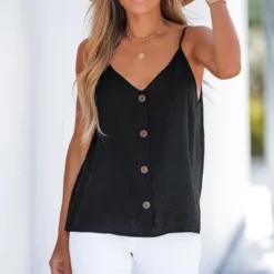 Women's Buttoned V Neck Cami - Cupshe 12 Women's Buttoned V Neck Cami - Cupshe -Cupshe GUEST c53d25c9 0d46 4065 b81a 62a1ee750acb