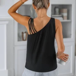 Women's Strappy Asymmetrical Neck Top - Cupshe -Cupshe GUEST c5bdc045 10db 4351 9d50 01413772f9cd