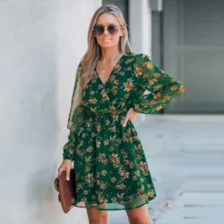 Women's Floral Print Chiffon Mini Dress - Cupshe -Cupshe GUEST c63bd396 f78d 4bdb 84f5 db15176d63ec