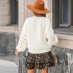 Women's Autumn Leaves Cutout Sweater - Cupshe -Cupshe GUEST c6726451 90f7 4bf3 abee bbf92832c703