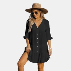 Women's Ruffled Swim Cover Up Dress -Cupshe -Cupshe GUEST c688d4d9 e579 444a 9f85 60e9a43f73e8