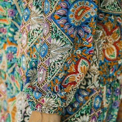 Women's Retro Paisley Print V-Neck Mini Dress - Cupshe 3 Women's Retro Paisley Print V-Neck Mini Dress - Cupshe