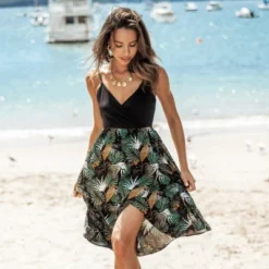 Women's V-neck Mid Length Slip Dress - Cupshe -Cupshe GUEST c71d3cbd b7b6 418b a34c 2a5a4c0a361d