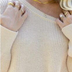 Women's Cooler Daze Drop Sleeve Sweater - Cupshe -Cupshe GUEST c8883b66 4971 4d40 9d09 df3b26c86d1c