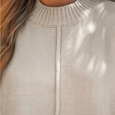 Women's Rib Turtleneck Long Sleeve Sweater - Cupshe 4 Women's Rib Turtleneck Long Sleeve Sweater - Cupshe - Image 2