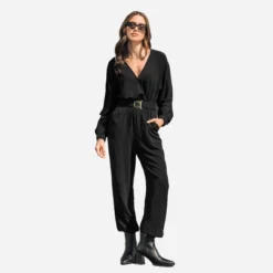Women's Onyx Belted Jogger Jumpsuit - Cupshe -Cupshe GUEST ca26ffcc e936 4b40 8f19 50bbc82b4e30