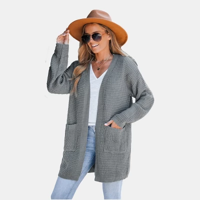 Women's Chunky Knit Open Front Cardigan - Cupshe 7 Women's Chunky Knit Open Front Cardigan - Cupshe - Image 5