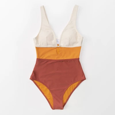 Women's Color Block Keyhole One Piece Swimsuit - Cupshe 7 Women's Color Block Keyhole One Piece Swimsuit - Cupshe - Image 5