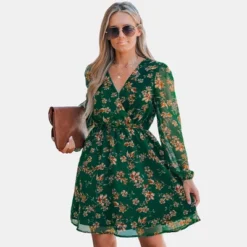 Women's Floral Print Chiffon Mini Dress - Cupshe -Cupshe GUEST d212b5c2 b02c 456d af91 57807aba19d1